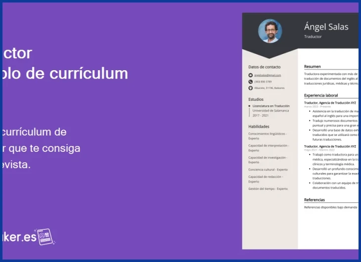 Copia de tu currículum actualizado en español