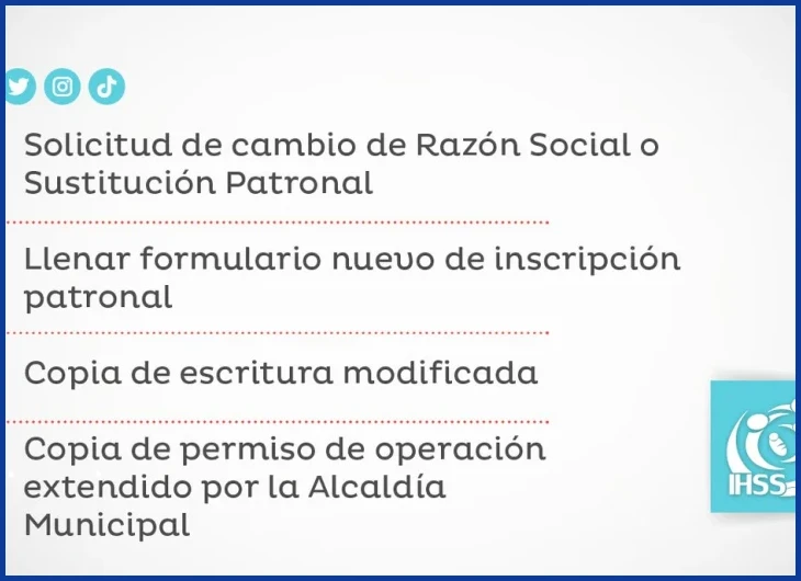 Tener afiliación activa en el IHSS al momento del cambio